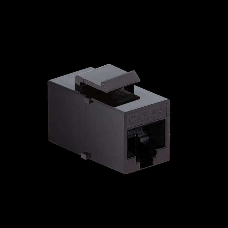 CUPLA RJ-45 LOGILINK pt. cablu UTP, Cat6a, 2 x RJ-45 (T), neecranat, montare prin clipsare, keystone, latime 14.7mm, "NK4014" — miniatură