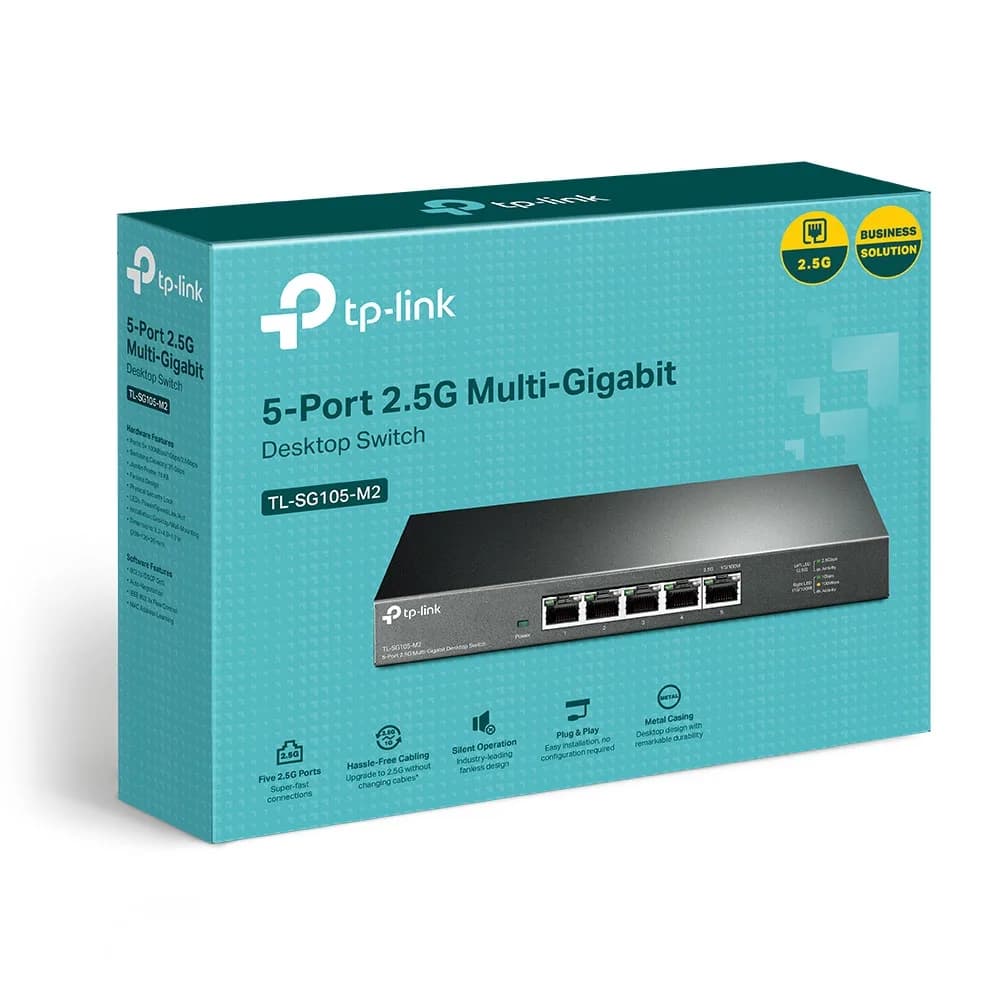 SWITCH TP-LINK 5 porturi 2.5 Gigabit. carcasa metalica "TL-SG105-M2" — miniatură