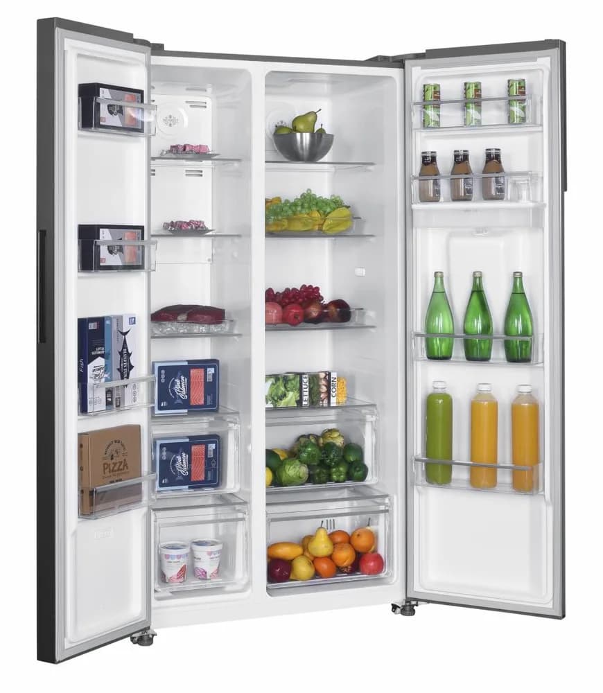 Side by Side HEINNER HSBS-HM529NFBKWDE++, No Frost, 529 L, Clasa E, Dozator apa, Inox — miniatură