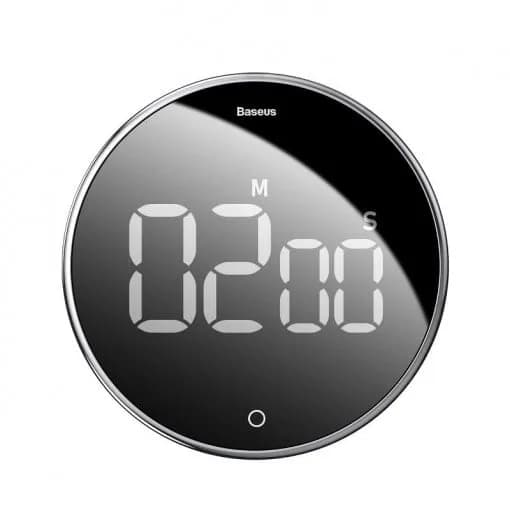 TIMER Baseus Heyo, display LED digital, setare prin rotatie, alarma sonora, magnet, 3 x baterii AAA(nu sunt incluse) "ACDJS-01" - 6953156216129 — miniatură