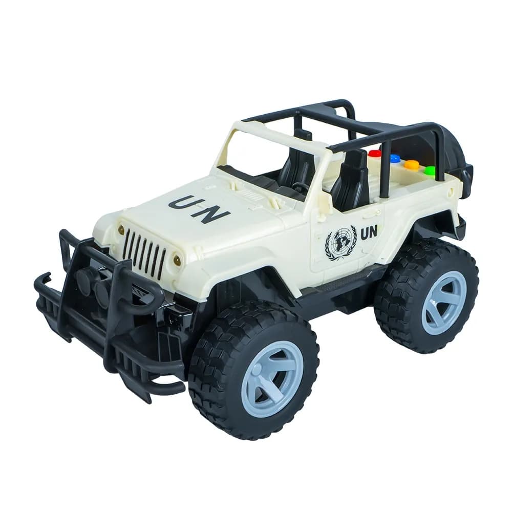 Jeep armata frictiune, cu baterii — miniatură