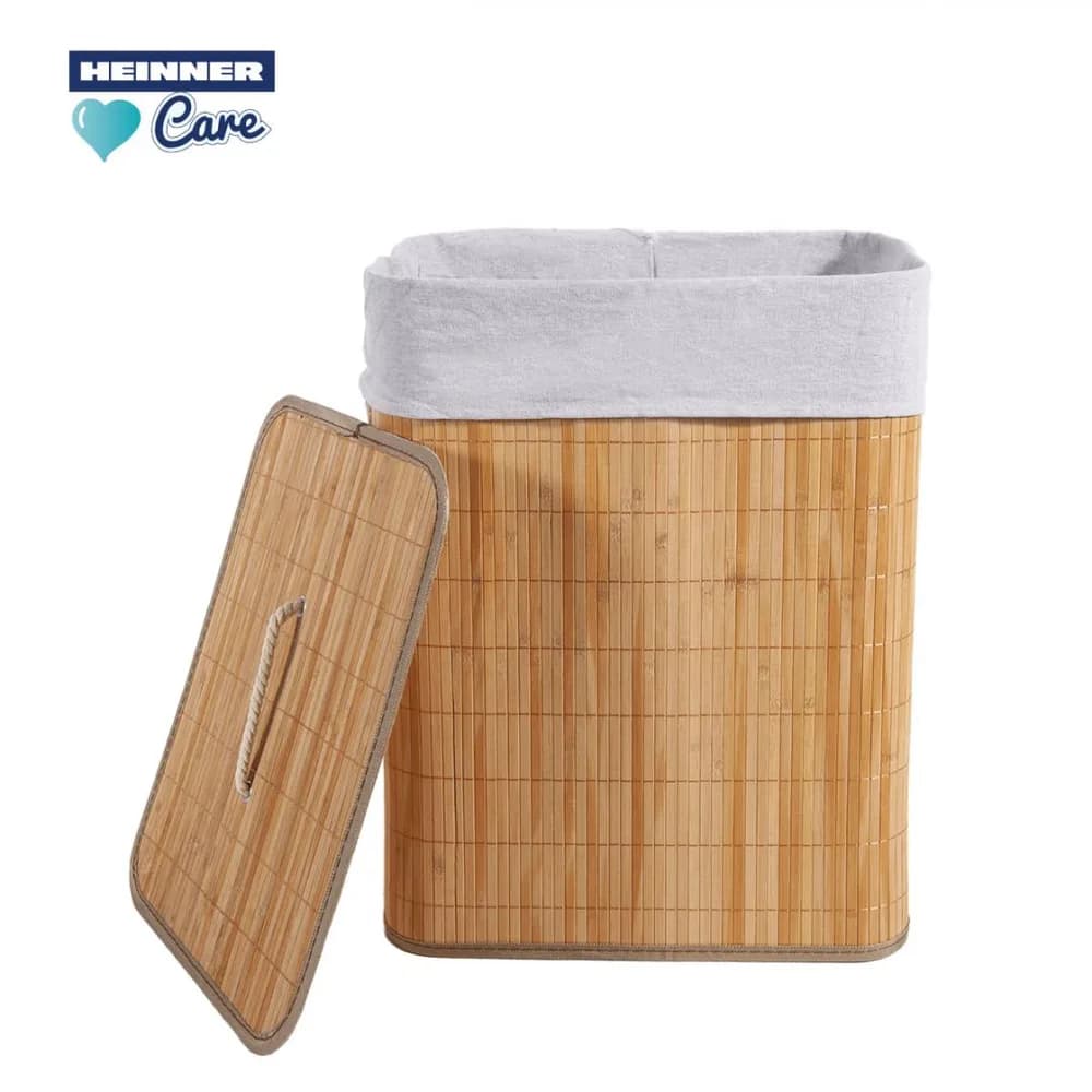 COS DE RUFE DREPTUNGHIULAR DIN BAMBUS, 40x30x60 CM, 70 L