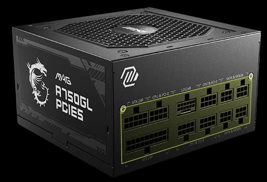Sursa MSI MAG A750GL PCIE5, 80 PLUS Gold, 750 W — miniatură