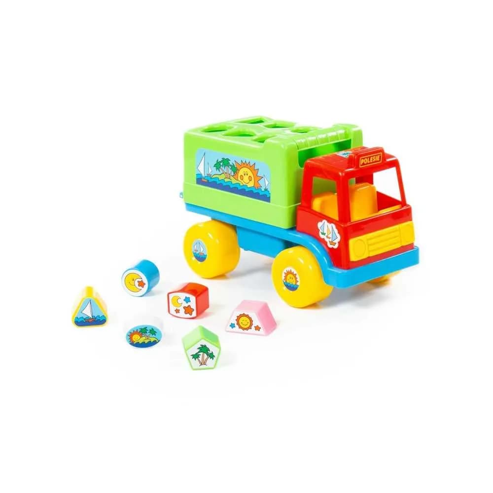 Camion educativ+forme, 26x16x17 cm, Cavallino — miniatură