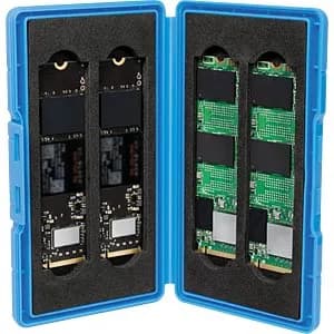 CUTIE LOGILINK, pt 4 x SSD M.2 NGFF/ NVME, rezistenta la socuri, albastru , "UA0417" — miniatură