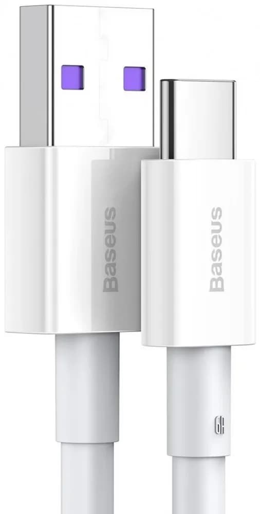 Cablu alimentare si date Baseus Superior, Fast Charging Data Cable pt. smartphone, USB la USB Type-C 66W, 2m, alb — miniatură