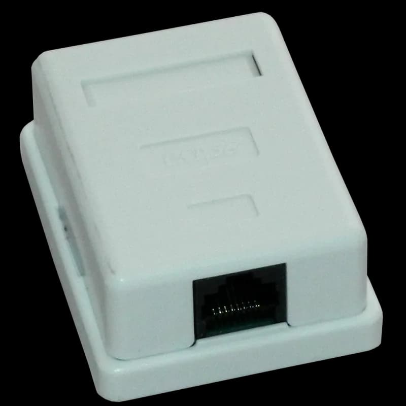 Priza UTP simpla aplicata cat.5e - EMTEX, "EMT-UTP5E-1P-PT"
