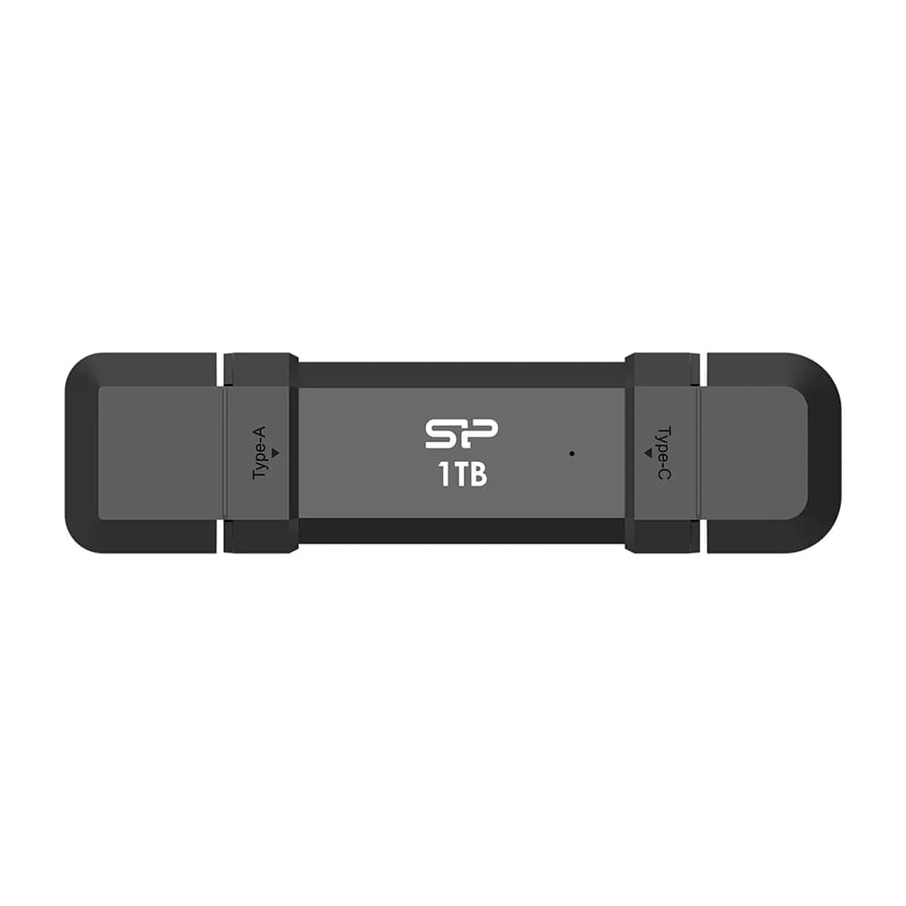 Ultra Fast SSD ,Silicon Power Dual interfaceA+C1050/850MB/s Aluminium + Plastic, Black "SP001TBUC3S72VPK"