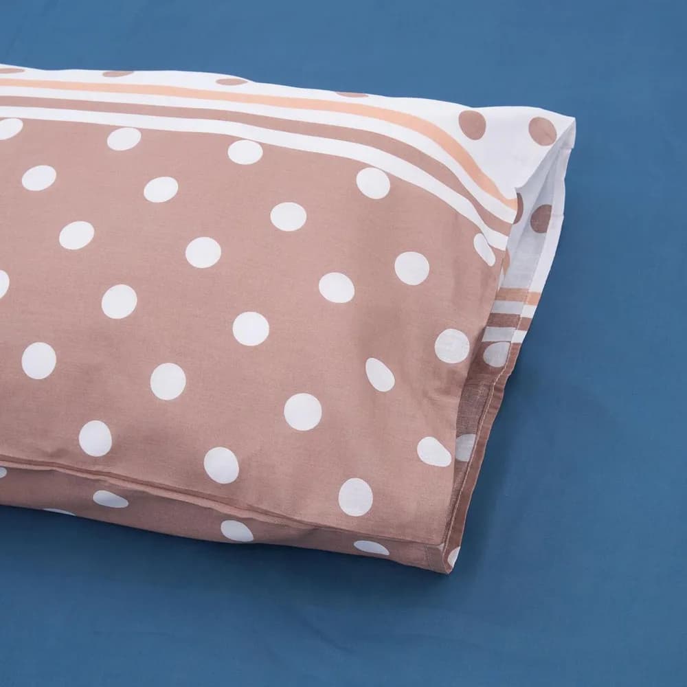 Lenjerie dubla 100% bumbac 4 piese, Polka — miniatură