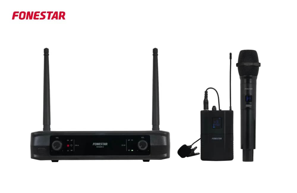 Microfon de mana + lavaliera Wireless Fonestar SONAIR-2MP