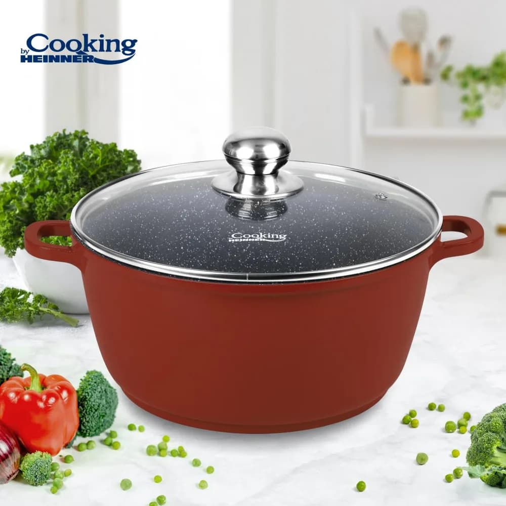 SEMIOALA ALUMINIU+CAPAC 40X17.5CM, 18.6L, CALABRIA, COOKING BY HEINNER — miniatură
