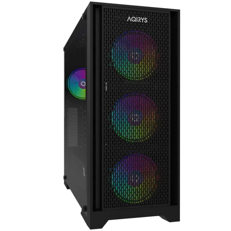 Carcasa AQIRYS Avior, RGB, Mid Tower, Black — miniatură