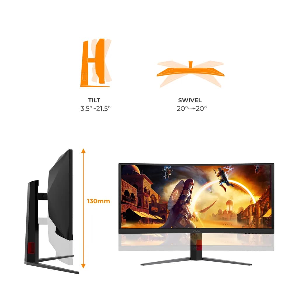 Gaming CU34G4CA Curbat 34 inch UWQHD VA 0.5 ms 180 Hz USB-C HDR"CU34G4CA" — miniatură