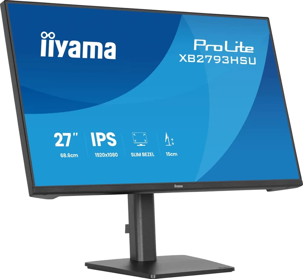 IIYAMA Monitor LED XB2793HSU-B1 27" IPS 1920x1080 120Hz, 16:9. 350cd, 1500:1, 1ms, HDMI, DP, USB HUB, Full Ergo, Pro "XB2793HSU-B1" — miniatură