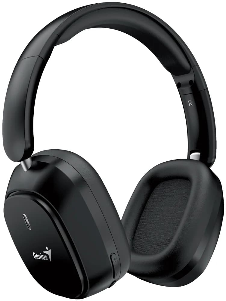 CASTI Genius, "HS-820BT", wireless, cu fir, standard, utilizare multimedia, smartphone, microfon pe casca, conectare prin Bluetooth 5.4, USB-C, negru, "31710038400" — miniatură