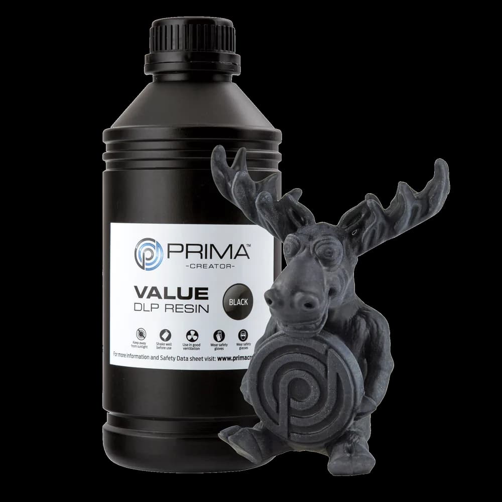 Rășină 3D PrimaCreator Value UV / DLP – 1 kg – Black