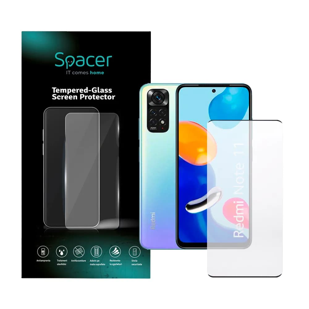 FOLIE STICLA Spacer pentru Xiaomi Mi 11 5G, grosime 0.3mm, acoperire totala ecran, strat special anti-ulei si anti-amprenta, Tempered Glass "SPPG-XI-MI-115G-TG"