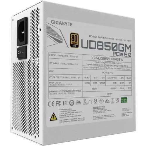 Sursa GIGABYTE UD850GM PG5W, 80+ Gold, 850W — miniatură