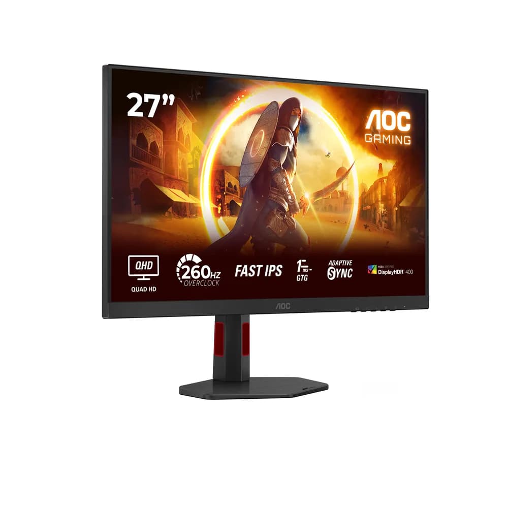 Monitor Gaming Fast IPS LED AOC 27" Q27G4ZR, QHD (2560 x 1440), HDMI, DisplayPort, Pivot, 160 Hz, 0.3 ms (Negru) "Q27G4ZR" — miniatură