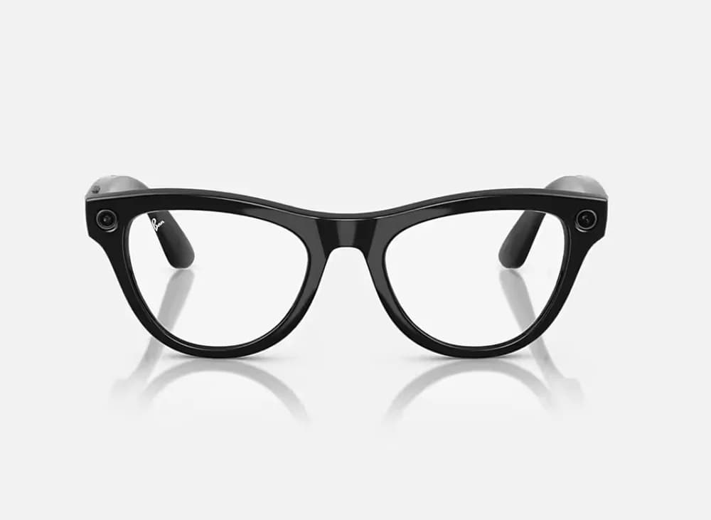 Ray-Ban Meta Skyler AI Glasses Shiny Black/Transitions Amethyst — miniatură