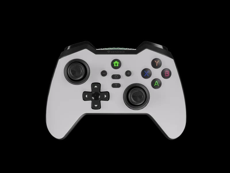 Controller wireless Genesis Mangan 400, tip Analog/Digital, interfata USB, bluetooth, numar butoane 19, lungime cablu 200 cm, acumulator 000 mAh, compatibilitate Android, iOS, MAC, Windows 10,11,7,8, alb