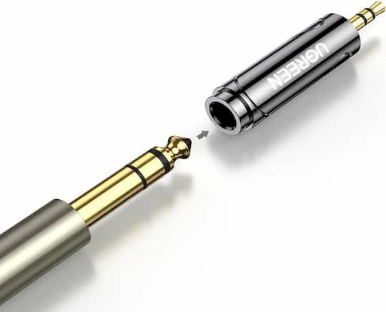ADAPTOR audio Ugreen, "AV168" jack 3.5 mm (T) la 6.35 mm(M), negru "60711" - 6957303867110 — miniatură
