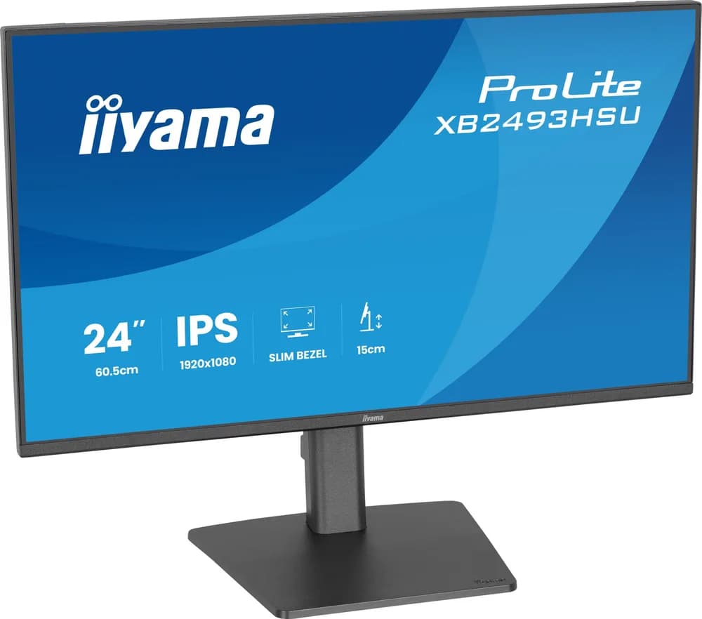 IIYAMA Monitor LED XB2493HSU-B1 23.8" IPS 1920x1080 120Hz, 16:9. 350cd, 1500:1, 1ms, HDMI, DP, USB HUB, Full Ergo, Pro "XB2493HSU-B1" — miniatură