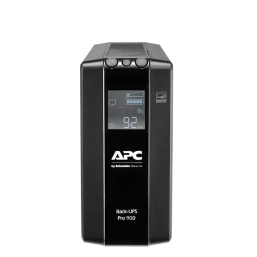 UPS APC "Back-UPS", Line int., mini Tower, AVR, IEC x 6, display LCD, back-up 11 - 20 min. "BR900MI" — miniatură