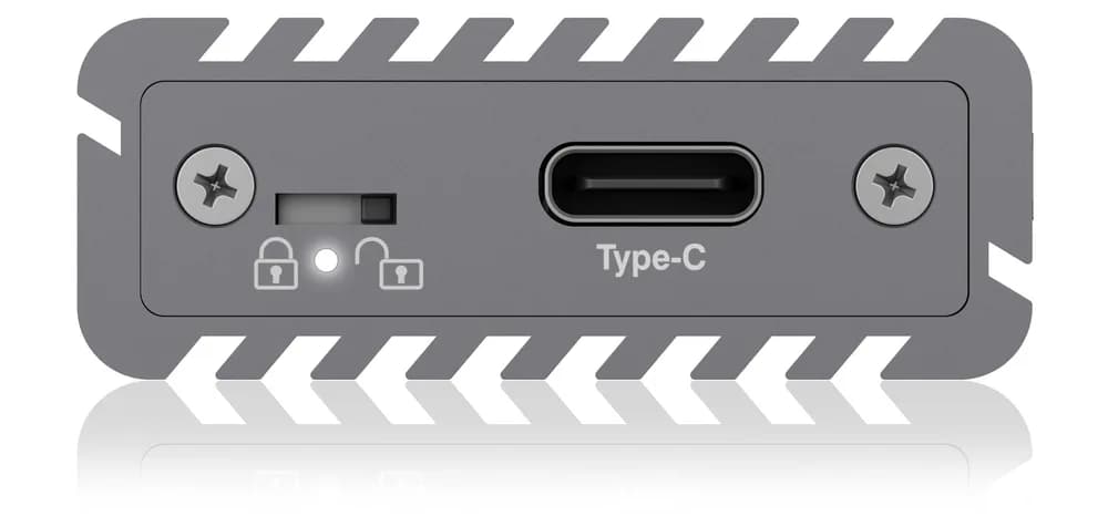 RACK extern Icy Box, pt. SSD, 1xM.2 SSD la USB 3.1 gen2-C,pana la 10Gbit/s, 22x30/ 42/ 60/ 80, aluminiu,radiator aluminiu+pad silicon,prot.scriere, negru, "IB-1817M-C31" — miniatură