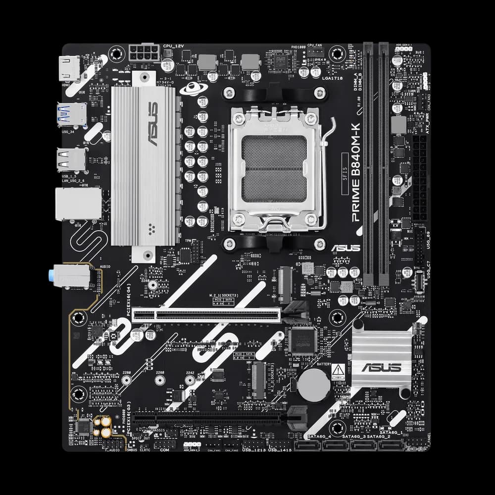 Placa de baza Asus PRIME B840M-K, AM5, DDR5, mATX, Negru "PRIME B840M-K"