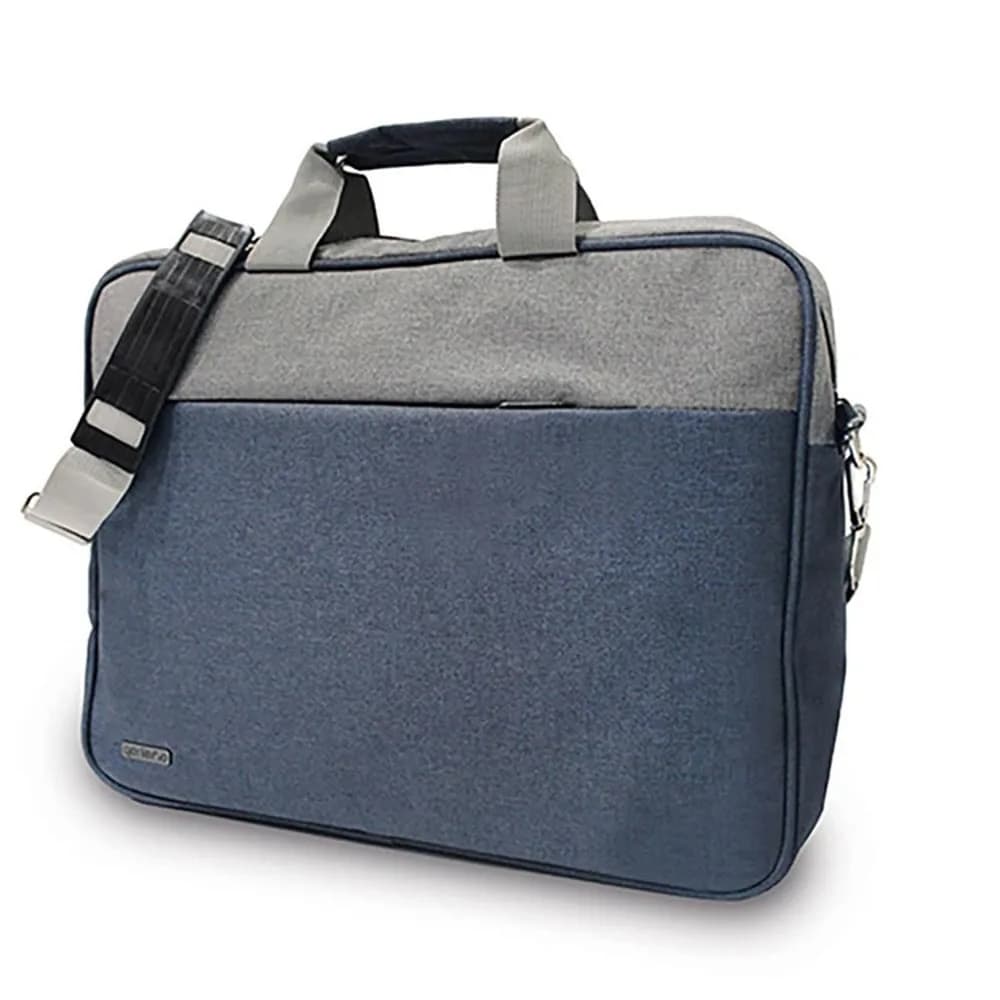 Geanta laptop, albastru/gri, 39x7x30 cm - OFFISHOP — miniatură