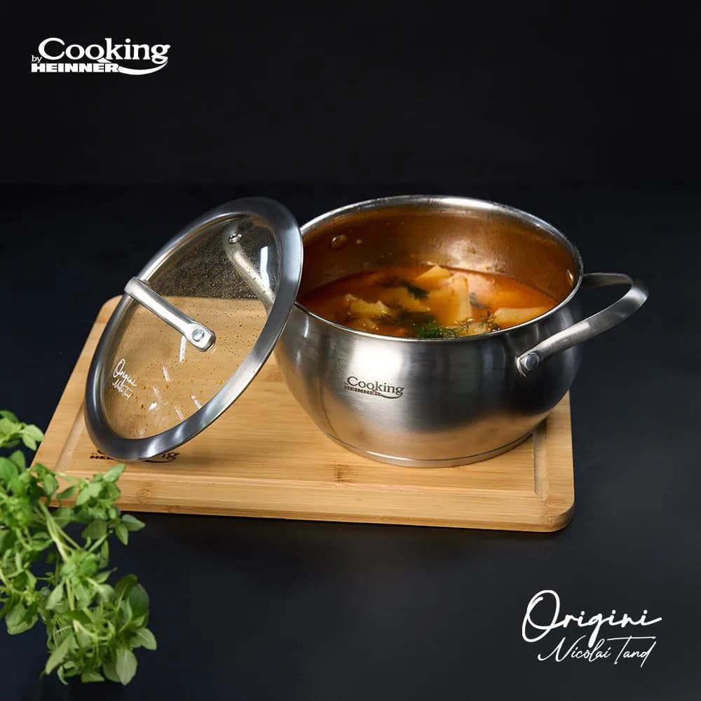 SEMIOALA INOX+CAPAC 20x11 CM, 3.3L, NICOLAI TAND, ORIGINI, COOKING BY HEINNER — miniatură