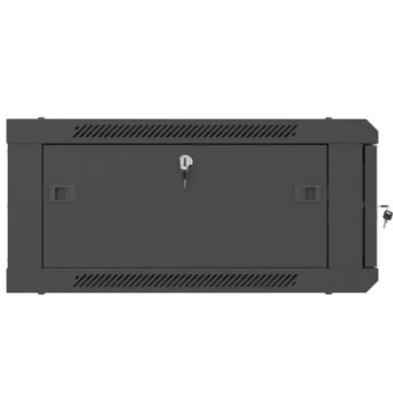 Dulap rack de perete Lanberg 19", 4U, 600x450 mm, pentru asamblare, usa metalica, RAL9004, IP20, usa metalica perforata, negru
