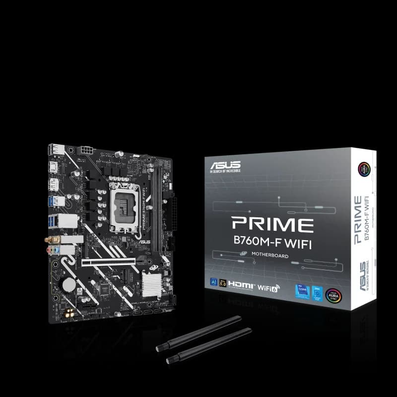 Placa de baza ASUS PRIME B760M-F WIFI, Socket 1700, DDR5, Micro-ATX