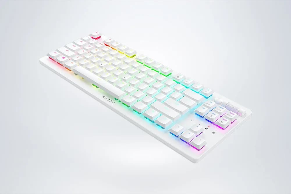 Tastatura Mecanica Gaming Razer DeathStalker V2 Pro Tenkeyless, RGB, Alb — miniatură