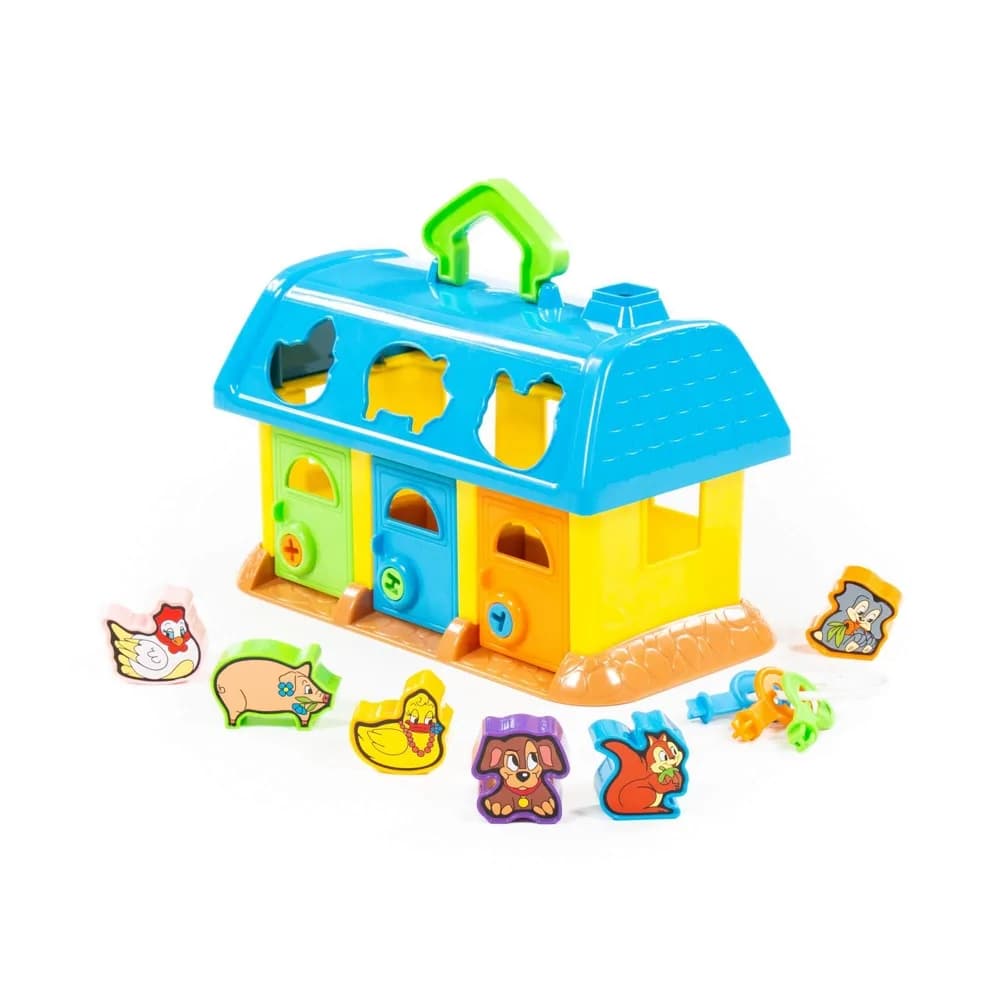 Casuta educativa + forme - My First Farm, 28x15x18cm, Polesie — miniatură