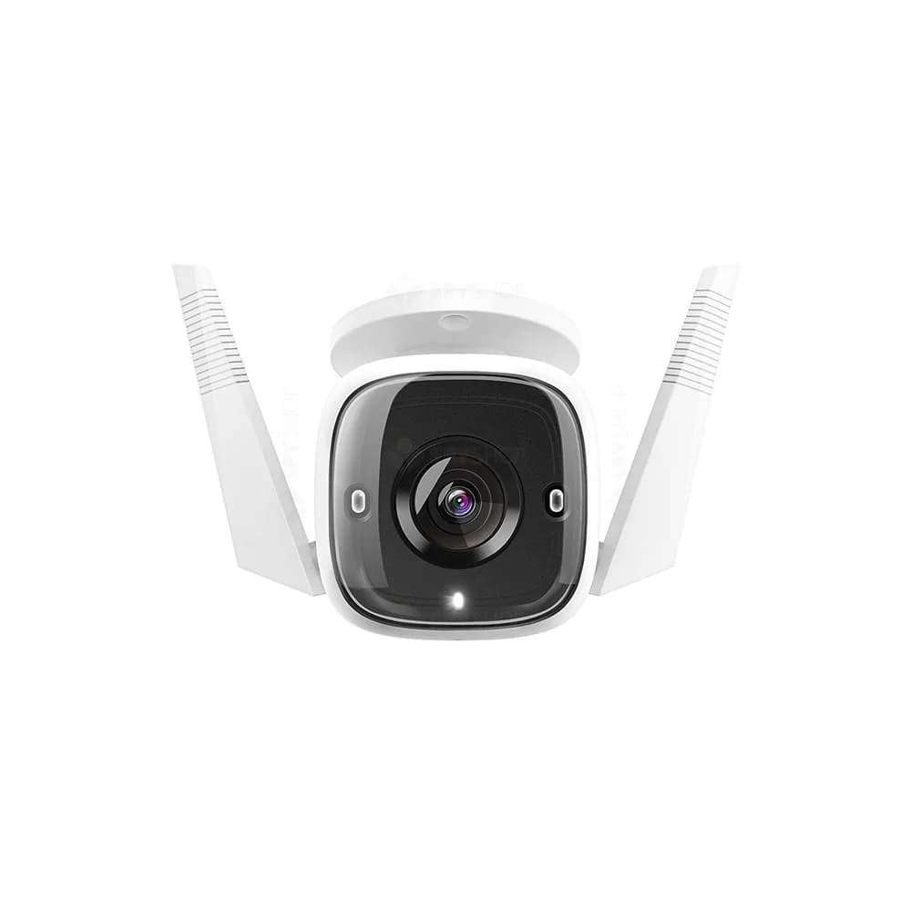 Outdoor Security Wi-Fi Camera, 2-Pack SPEC: 2K (2304x1296), 2.4 GHz, 2T2R, 2 × External Antennas, 1 × Ethernet Port FEATURE: Smart AI Detection and Notifications (motion, people), Sound and Light Alarm, Remote Control, Two-Way Audio, Voice Control (Works with Google Assistant and Alexa), Local