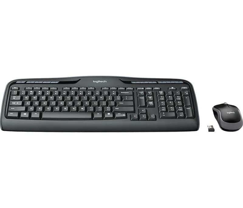 KIT wireless LOGITECH, tastatura wireless multimedia "MK330" + mouse wireless 1000dpi, 3 butoane "M215", black, "MK330" "920-003999" — miniatură