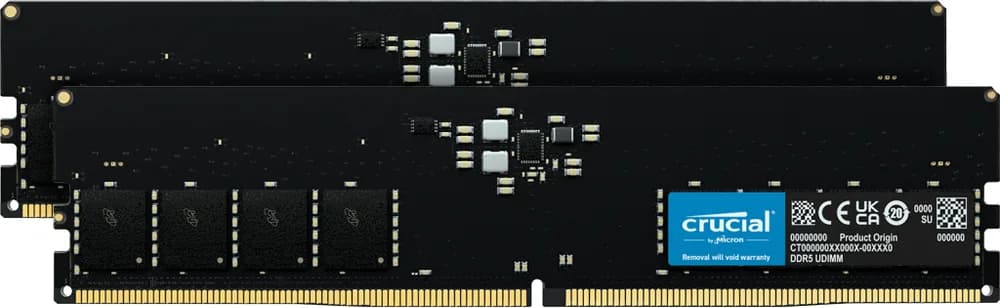Memorii Crucial CT2K64G56C46U5, 128 GB (2x 64GB), DDR5-5600 MHz, CL 46, Dual Channel "CT2K64G56C46U5"
