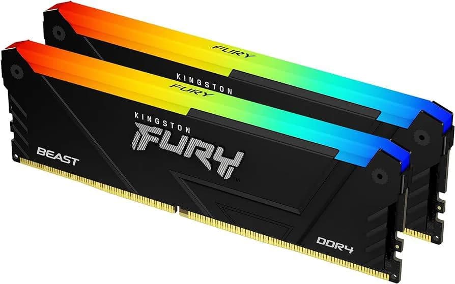 Memorie RAM Kingston FURY Beast RGB, 16GB DDR4, 3200MHz, CL16
