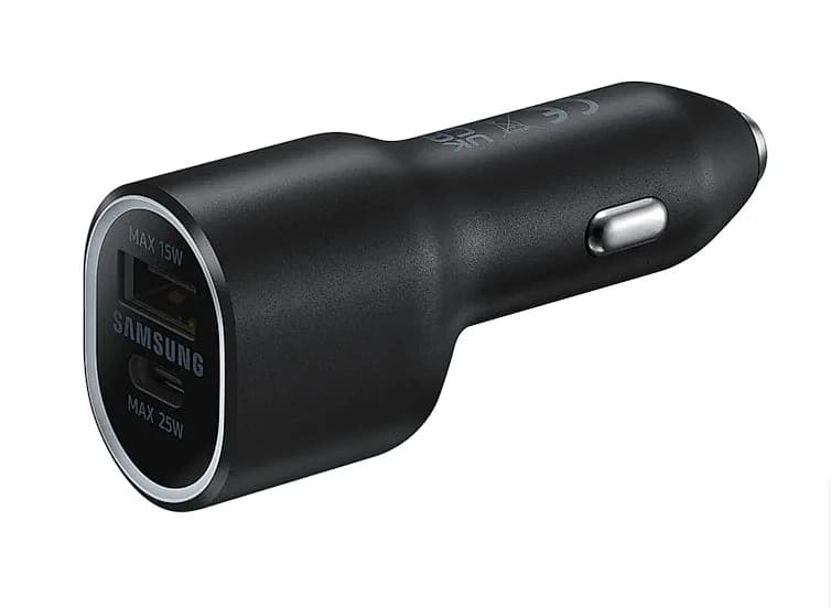 Samsung Car Charger 1x USB-C 25W, 1x USB-A 15W Super Fast Charging; Black "EP-L4020NBEGEU" — miniatură