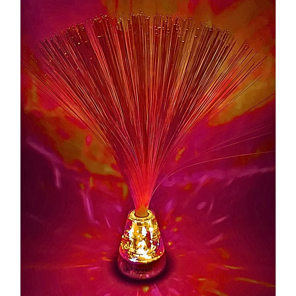 Lampă cu fibră optică – bază cu sclipici — miniatură