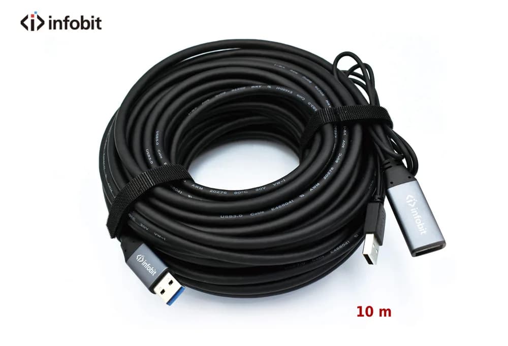 Cablu activ USB 3.0 de extensie AM/AF, Infobit iCable-USB-ACC10, 5Gbps, 10 m