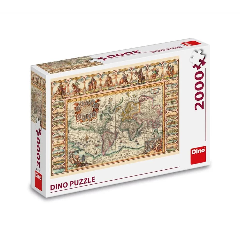 Puzzle 2000 piese, Harta istorica a lumii - DINO TOYS — miniatură
