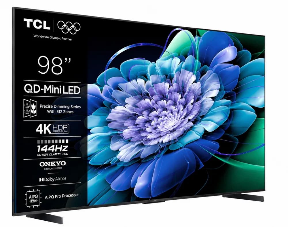 Televizor TCL QD-MiniLED 98C61K, 248 cm, Smart Google TV, 4K Ultra HD, 144Hz, Onkyo — miniatură
