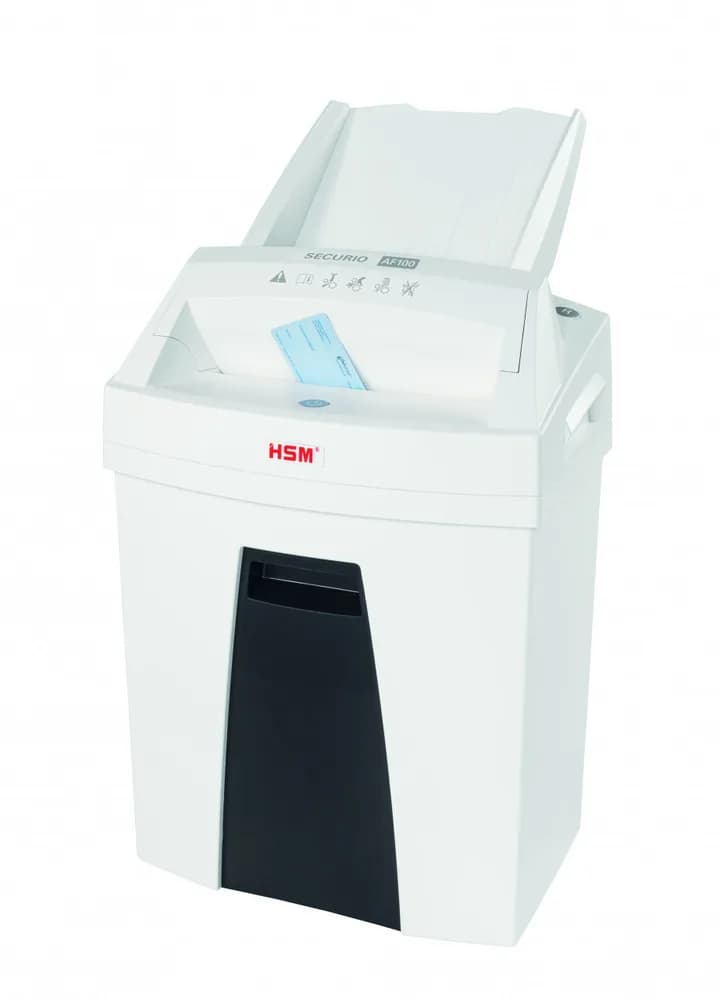 Distrugator documente automat HSM Securio AF100, 5-6 coli, cross cut (4.5 x 25mm), securitate 4 "H-2063111" — miniatură