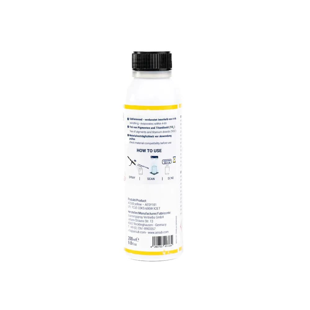 Accesoriu scaner 3D AESUB Yellow – Air Brush Solution – 200 ml — miniatură