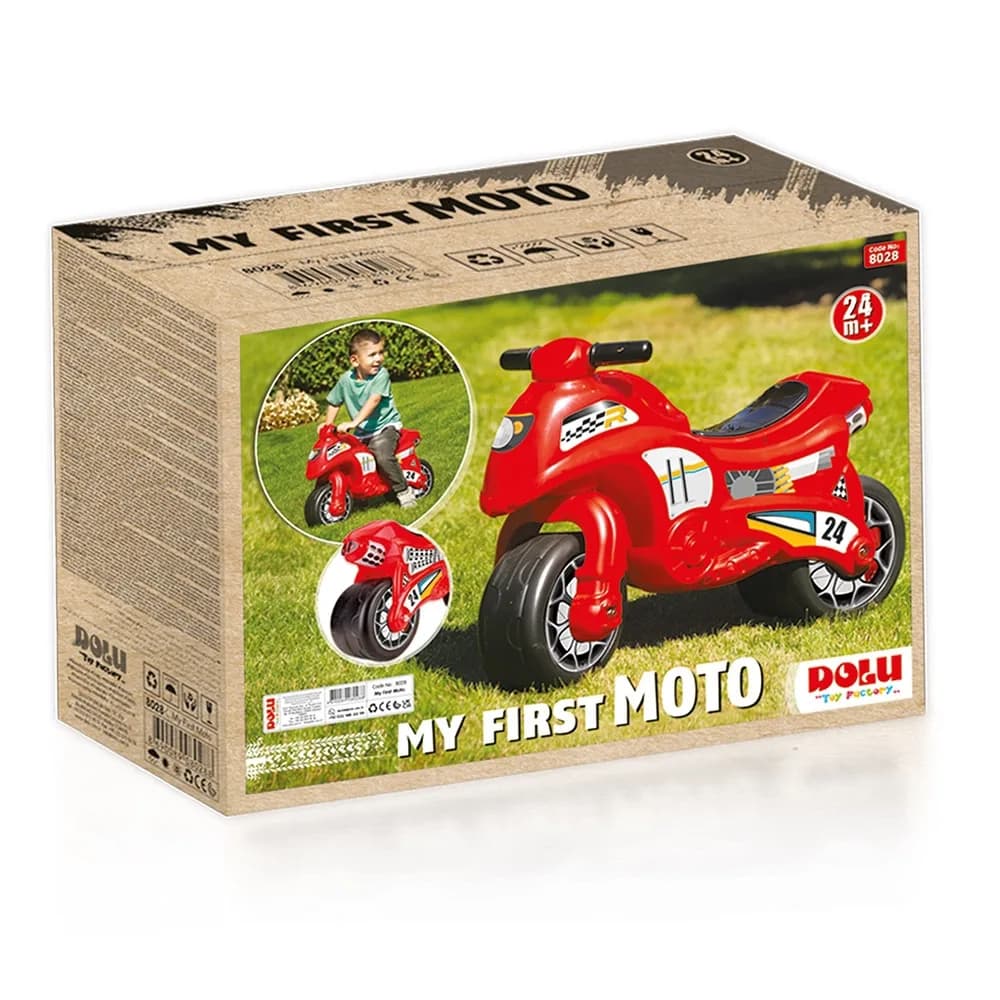 Motocicleta fara pedale, rosu, 50x71x27 cm - Dolu — miniatură