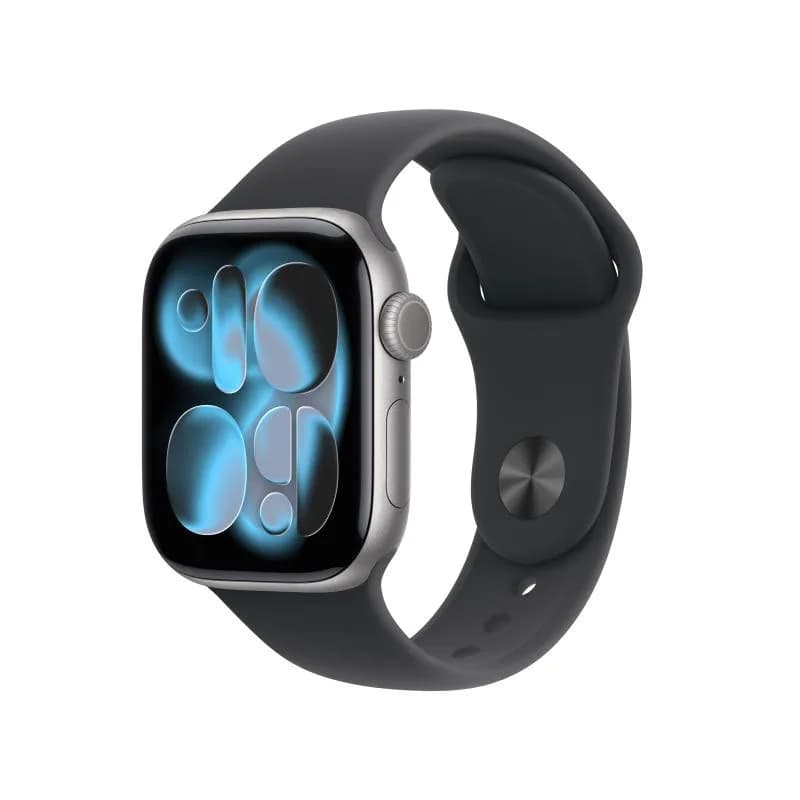Apple Watch Series 11 GPS + Cellular 42mm Space Grey Aluminium Case with Black Sport Band - M/L