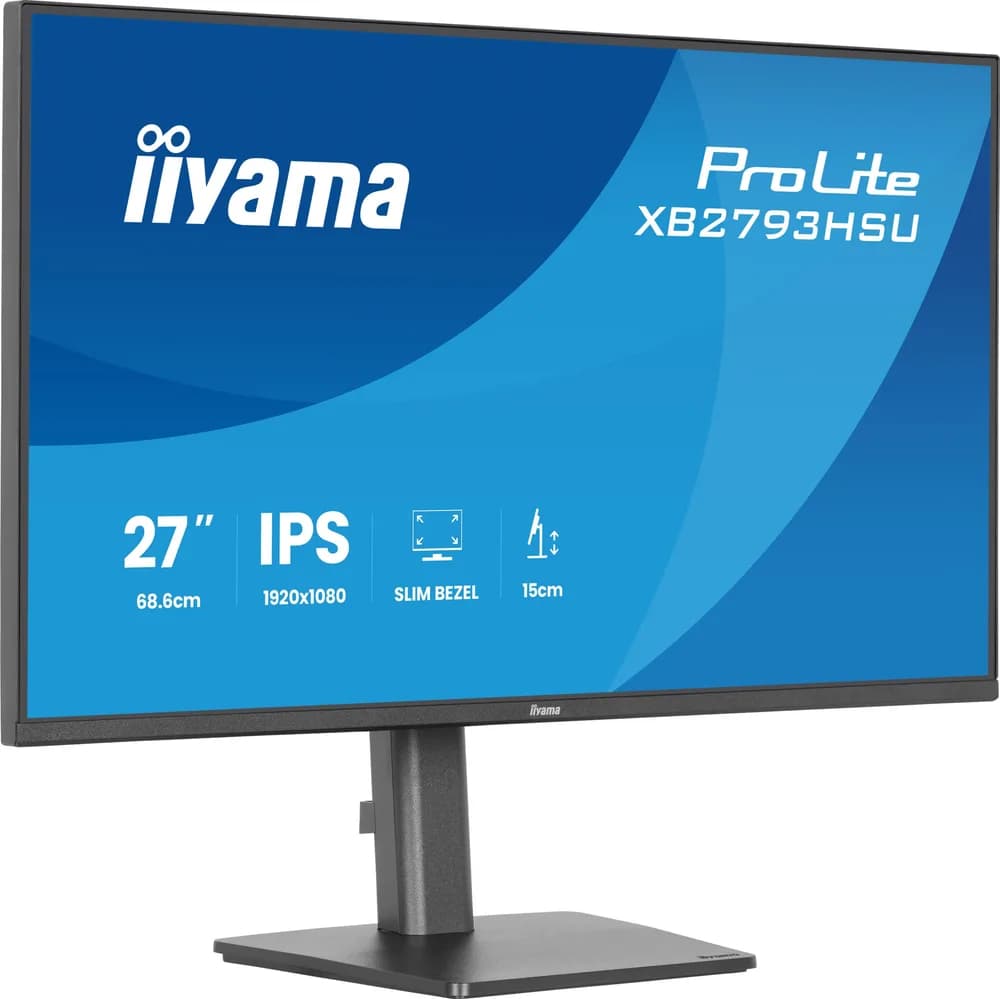 IIYAMA Monitor LED XB2793HSU-B1 27" IPS 1920x1080 120Hz, 16:9. 350cd, 1500:1, 1ms, HDMI, DP, USB HUB, Full Ergo, Pro "XB2793HSU-B1" — miniatură